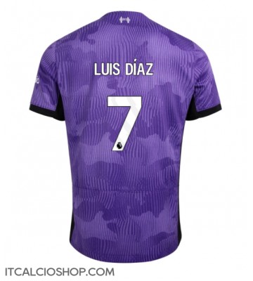 Liverpool Luis Diaz #7 Terza Maglia 2023-24 Manica Corta